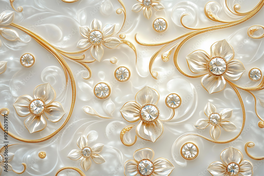 Luxury style white and gold color awesome HD background Luxury style white and gold color awesome HD background