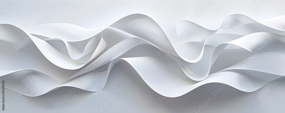 Abstract White Curving Lines and Shapes Abstract White Curving Lines and Shapes
