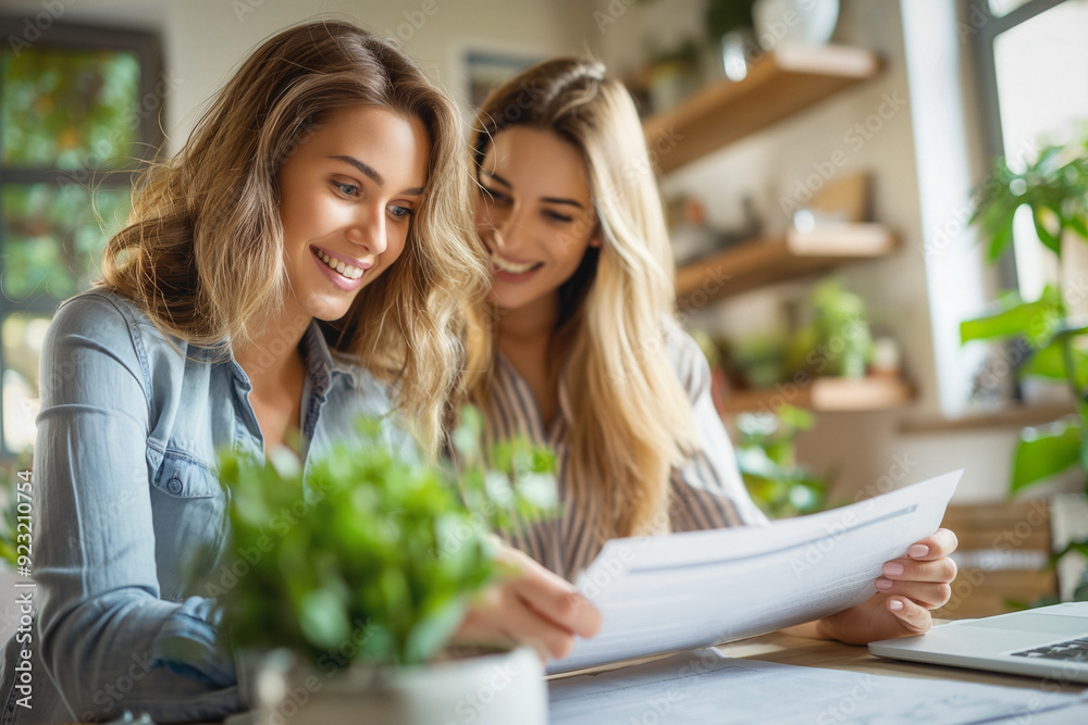 A cheerful female financial advisor, lawyer, or bank manager is seen consulting a client who is an investor. 