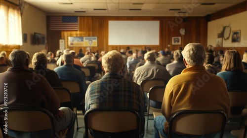 Community members actively participate in discussions regarding local concerns and initiatives in a town meeting setting