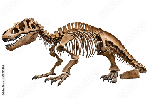 dinosaur bone fossil isolated on transparent background 