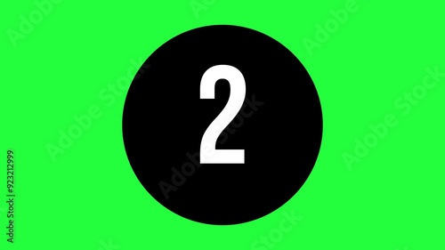 Animated video of counting 1 to 13 on a green background. Animation of a hand placing a circle which eventually enlarges and becomes a number.
