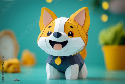 Cute puppy paper piecing il...