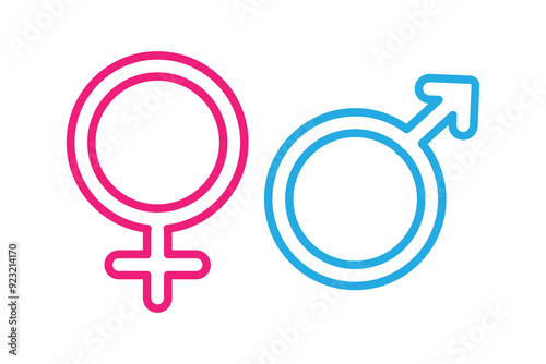 Male and female symbols Gender symbols. Men and Women sign.
