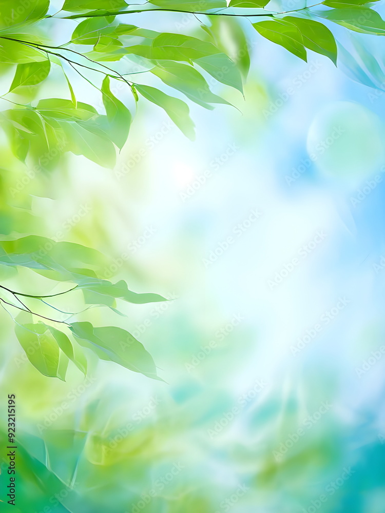 Fototapeta premium green leaves in the sun