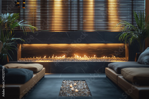 Lux living room with modern...