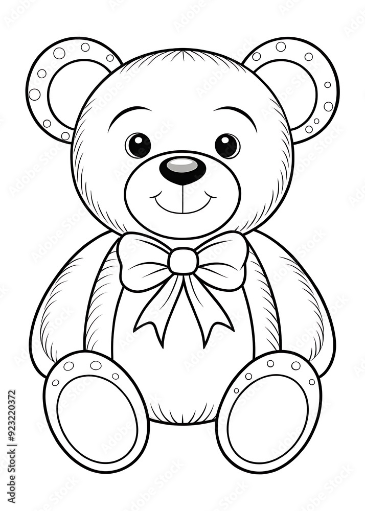 Fototapeta premium Imaginative Bear Coloring Pages: Perfect for Young Artists. Cute. Bear. Coloring. Pages. Artists