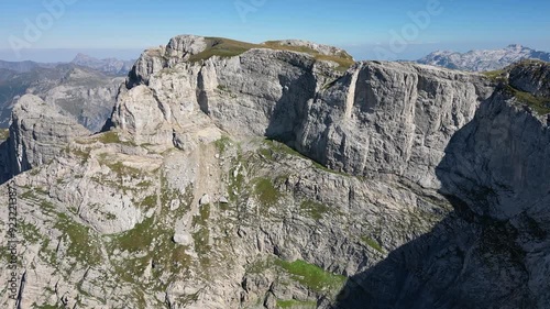 Aerial view of the giant scenic canyon on a sunny day photo