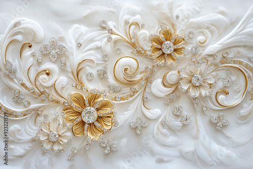 Luxury style white and gold color  awesome HD background