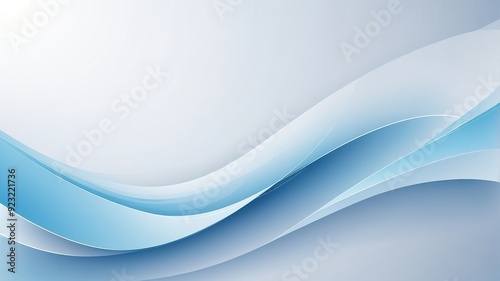 Abstract Blue and White Background with Elegant Light Waves