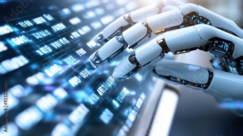 Futuristic robotic hand int...