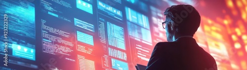 A professional analyzing da...