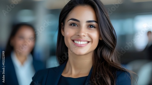 A satisfied customer receiving excellent service in a bank, with a representative explaining details clearly, set in a sleek, professional environment.