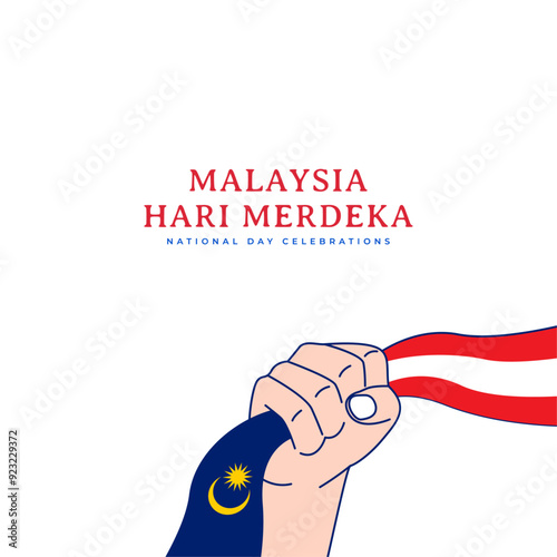 Malaysia merdeka design template. Malaysia flag for celebrations