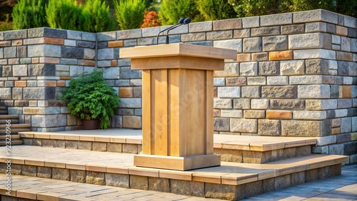 352. Stone podium anchored