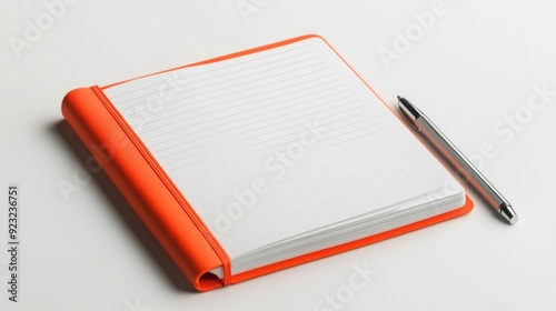 3D Rendered Education Icon Depicting a Notebook and Pen on a Clean White Background Representing Learning Teaching and Academic Concepts