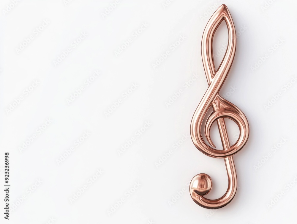 Detailed 3D of a modern education icon incorporating musical elements like a treble clef and musical notes isolated on a clean white background Representing the intersection of learning academia Detailed 3D of a modern education icon incorporating musical elements like a treble clef and musical notes isolated on a clean white background Representing the intersection of learning academia