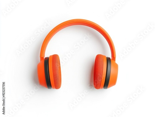 of a 3D education icon featuring a headset with a microphone designed for online learning and remote education  The image is isolated on a clean white background