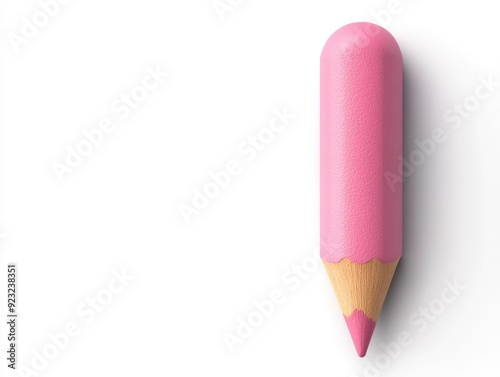 3D Rendered Education Icons   Eraser and Pencil Isolated on Clean White Background Concept of Learning Studying Teaching and Academic Knowledge