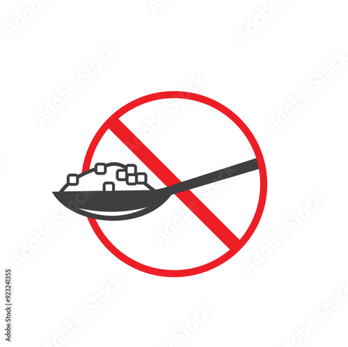 sugar free symbol, sugar free label, vector art.