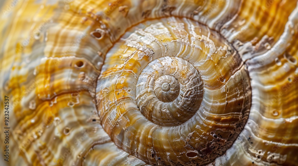 Ultra-clear photograph of a snail is shell showing detailed spirals and texture Ultra-clear photograph of a snail is shell showing detailed spirals and texture