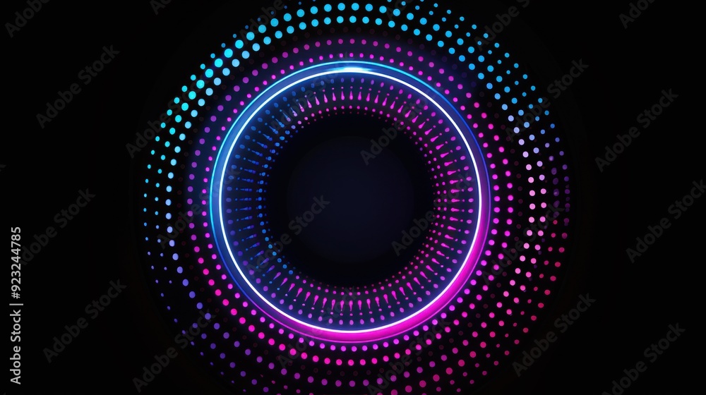 Neon Circle Abstract Background Neon Circle Abstract Background