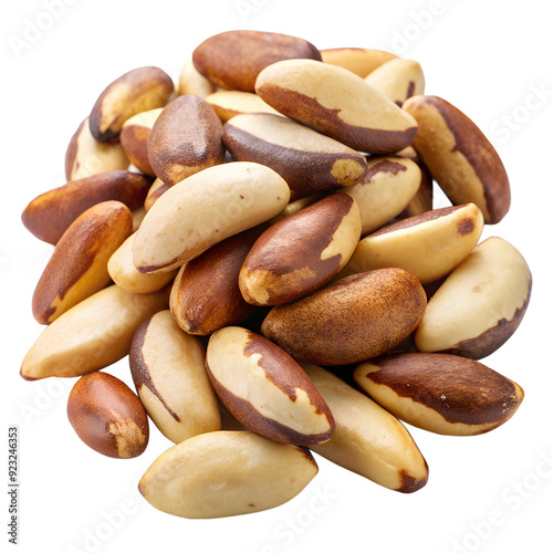 Brazil nuts or Bertolletia or Castanha do Para isolated on white background. Ai generated photo