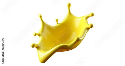 Dynamic yellow mango splash isolated on Png background with drops and ripples, Vibrant Yellow Mango Splash with Droplets Eye-Catching Yellow Splash with Ripples and Drops for Beverage Photography