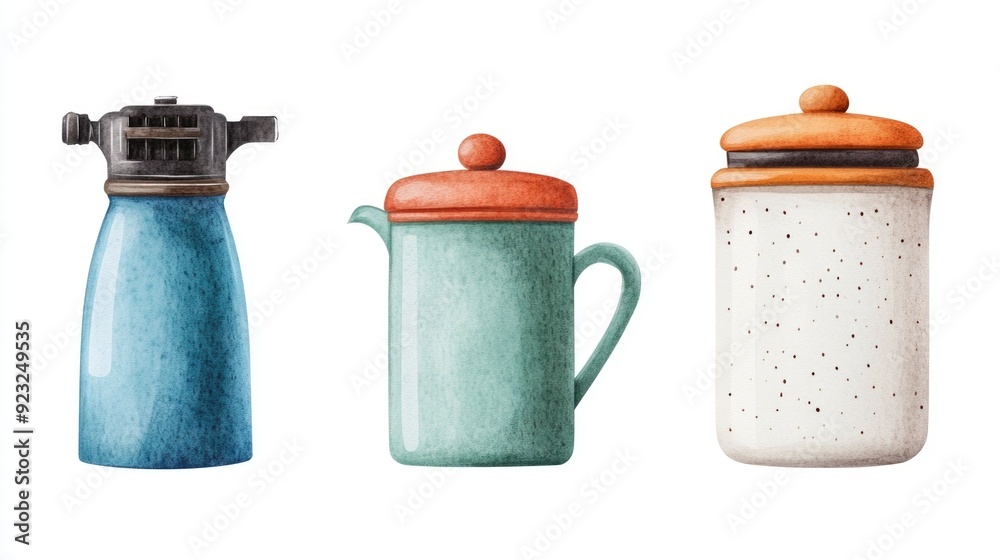 Watercolor of a rustic country kitchen clipart design featuring a vintage coffee grinder on a plain white background This homestyle farmhouse inspired kitchen artwork would be perfect for home decor Watercolor of a rustic country kitchen clipart design featuring a vintage coffee grinder on a plain white background This homestyle farmhouse inspired kitchen artwork would be perfect for home decor