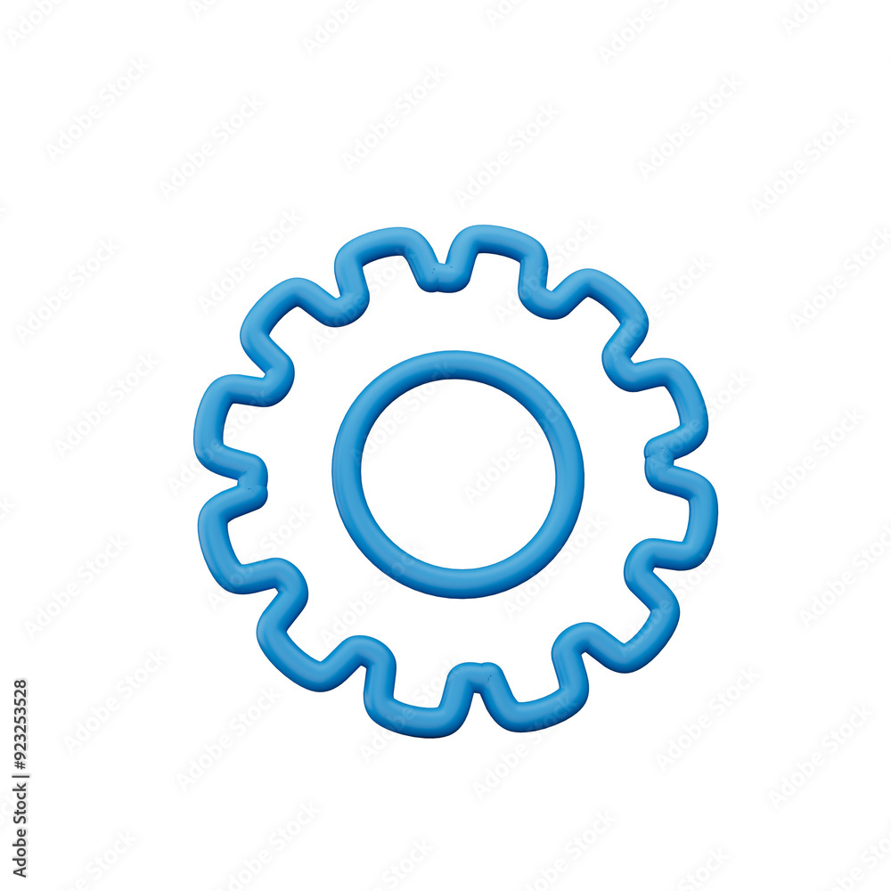 Blue and white 3d Realistic Gear icon 3d illustration
Blue and white 3d Realistic Gear icon 3d illustration