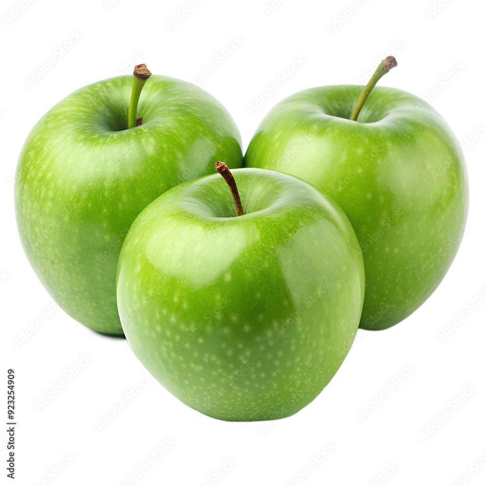 Green apples isolated on white background. Ai generated Green apples isolated on white background. Ai generated