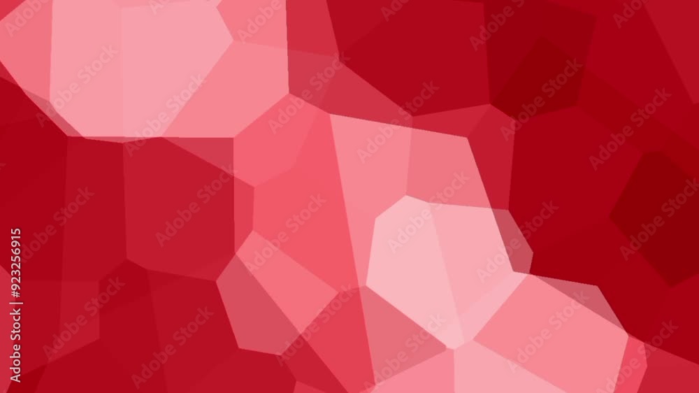 Crystal red diamond animated background. abstract mosaic smooth motion color.