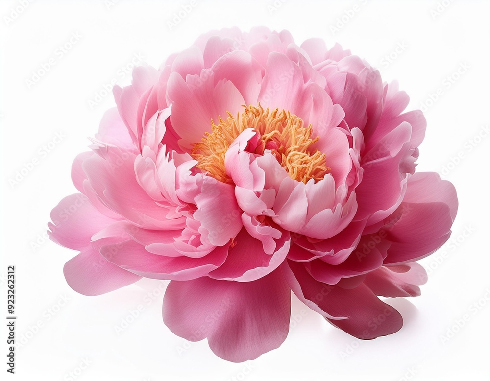 Obraz premium Pink peony isolated on white background