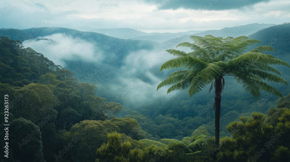 tropical forest in the clouds over the mountains tropical forest in the clouds over the mountains