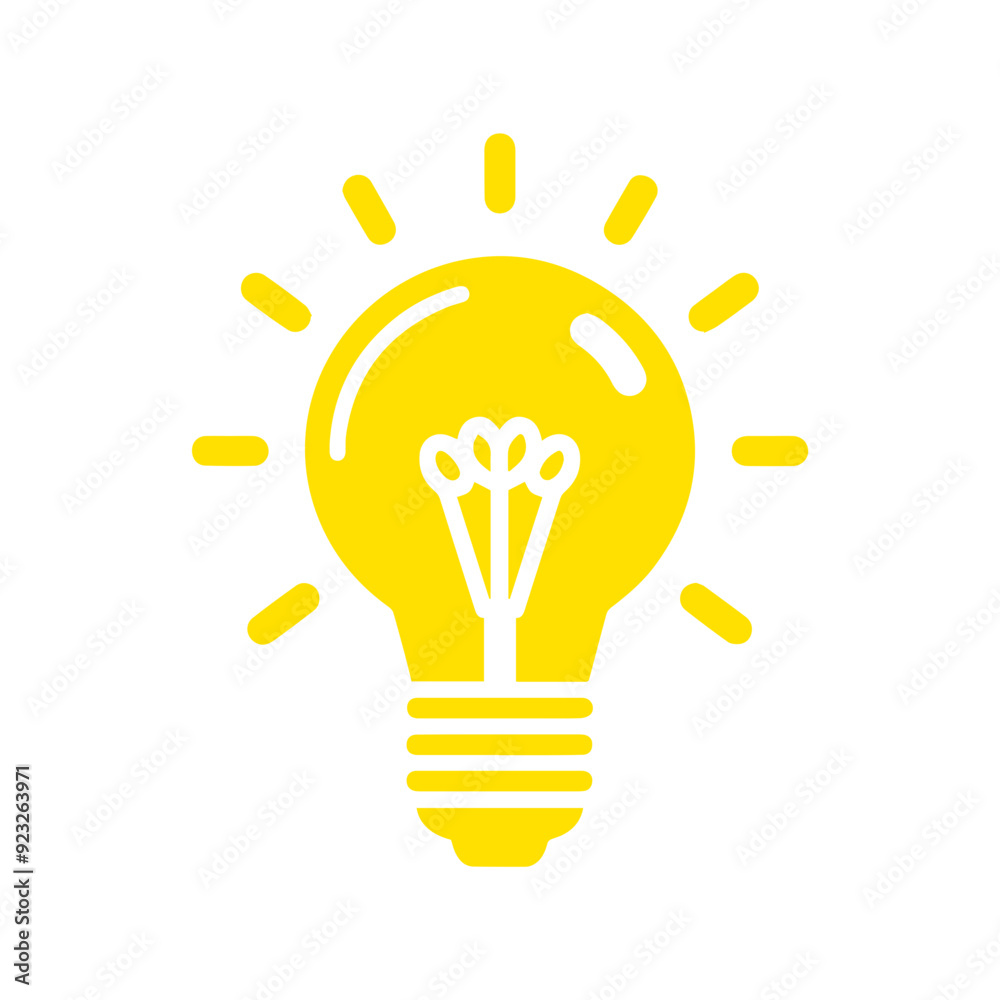 Bulb light vector icon flat style Bulb light vector icon flat style