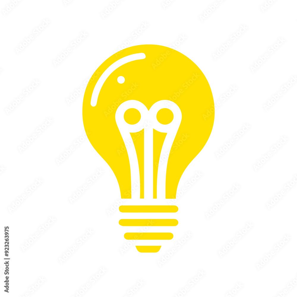 Bulb light vector icon flat style Bulb light vector icon flat style