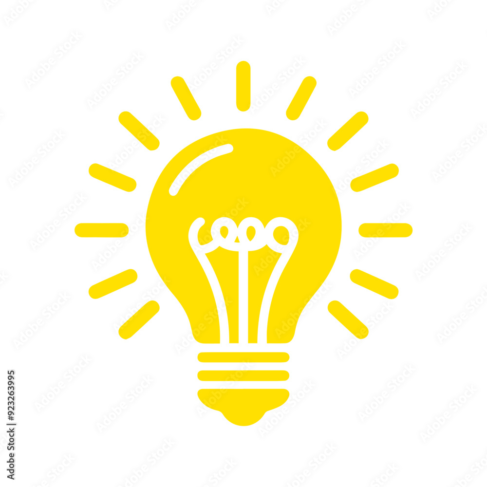 Bulb light vector icon flat style Bulb light vector icon flat style
