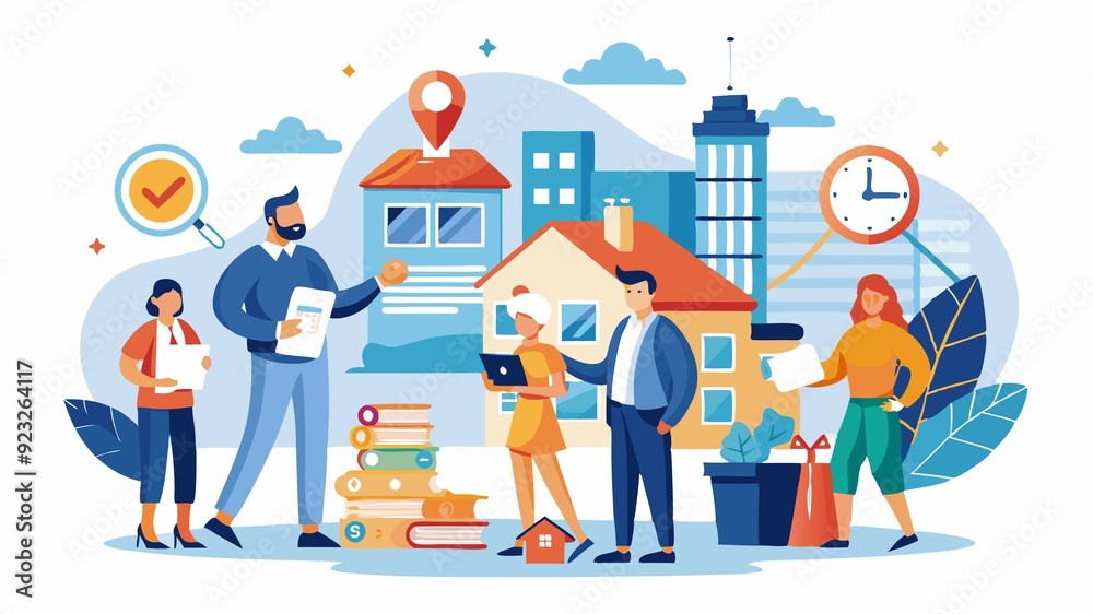 Obraz premium They handle tenant inquiries, manage lease agreements, coordinate maintenance requests, and work diligently to create a positive and well-maintained living environment for residents or tenants.