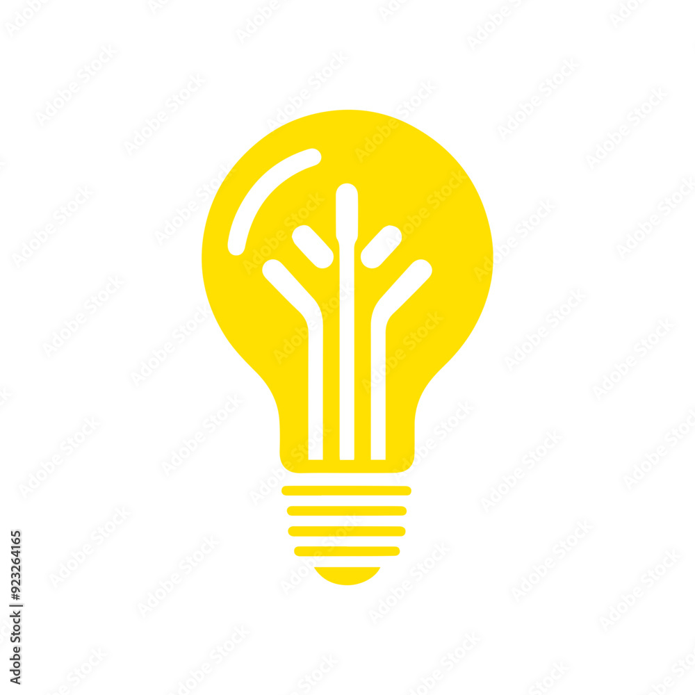 Bulb light vector icon flat style Bulb light vector icon flat style