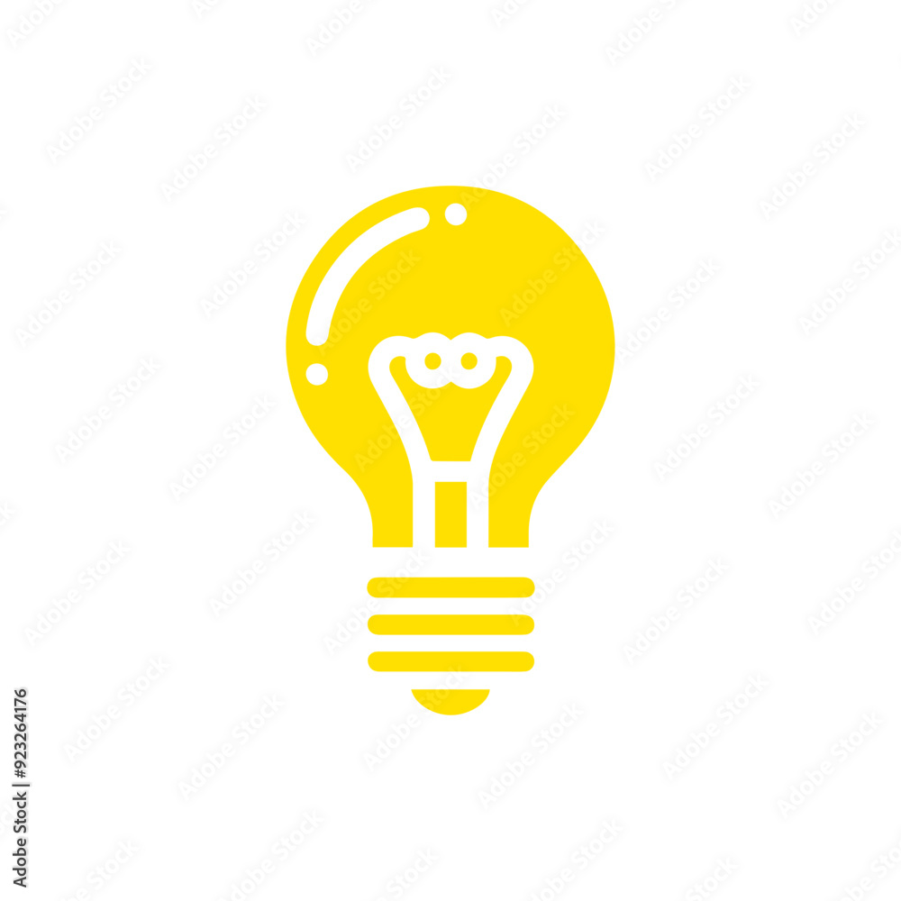 Bulb light vector icon flat style Bulb light vector icon flat style