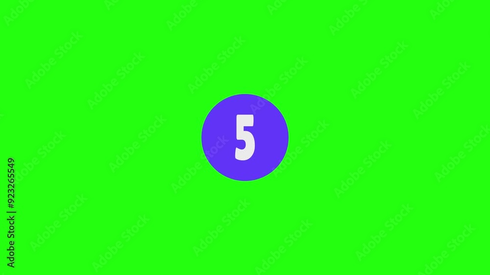 Modern countdown time motion graphic 1 to 10, with green screen background. Modern countdown time motion graphic 1 to 10, with green screen background.