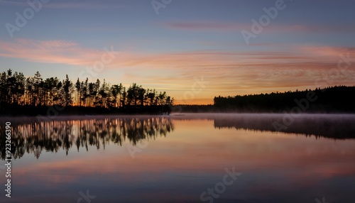 sunrise over the lake