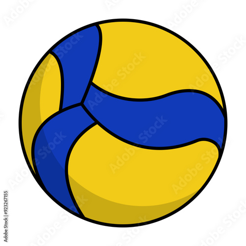 Flat design volleyball icon. Vector.