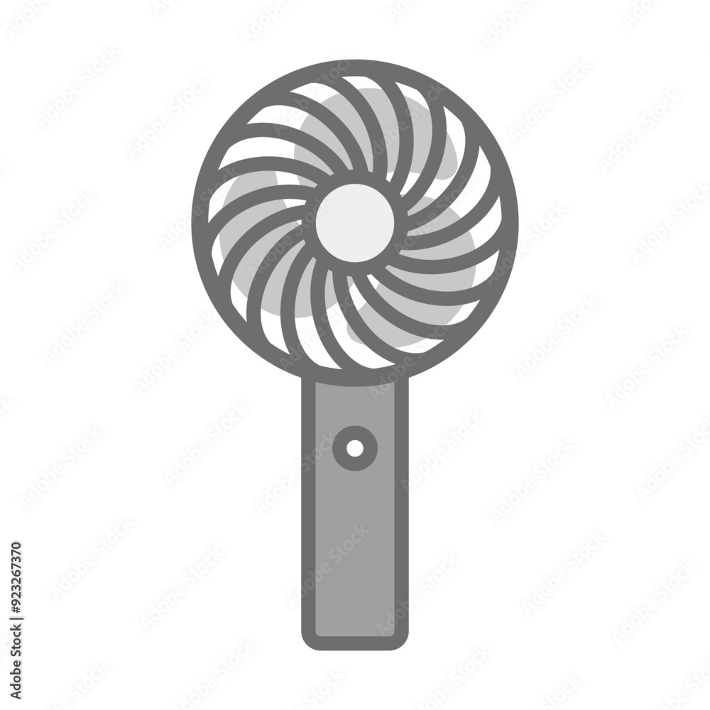 Portable fan icon. Handheld mini fan icon. Vector.