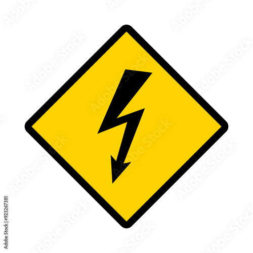 High voltage warning sign. Vector.