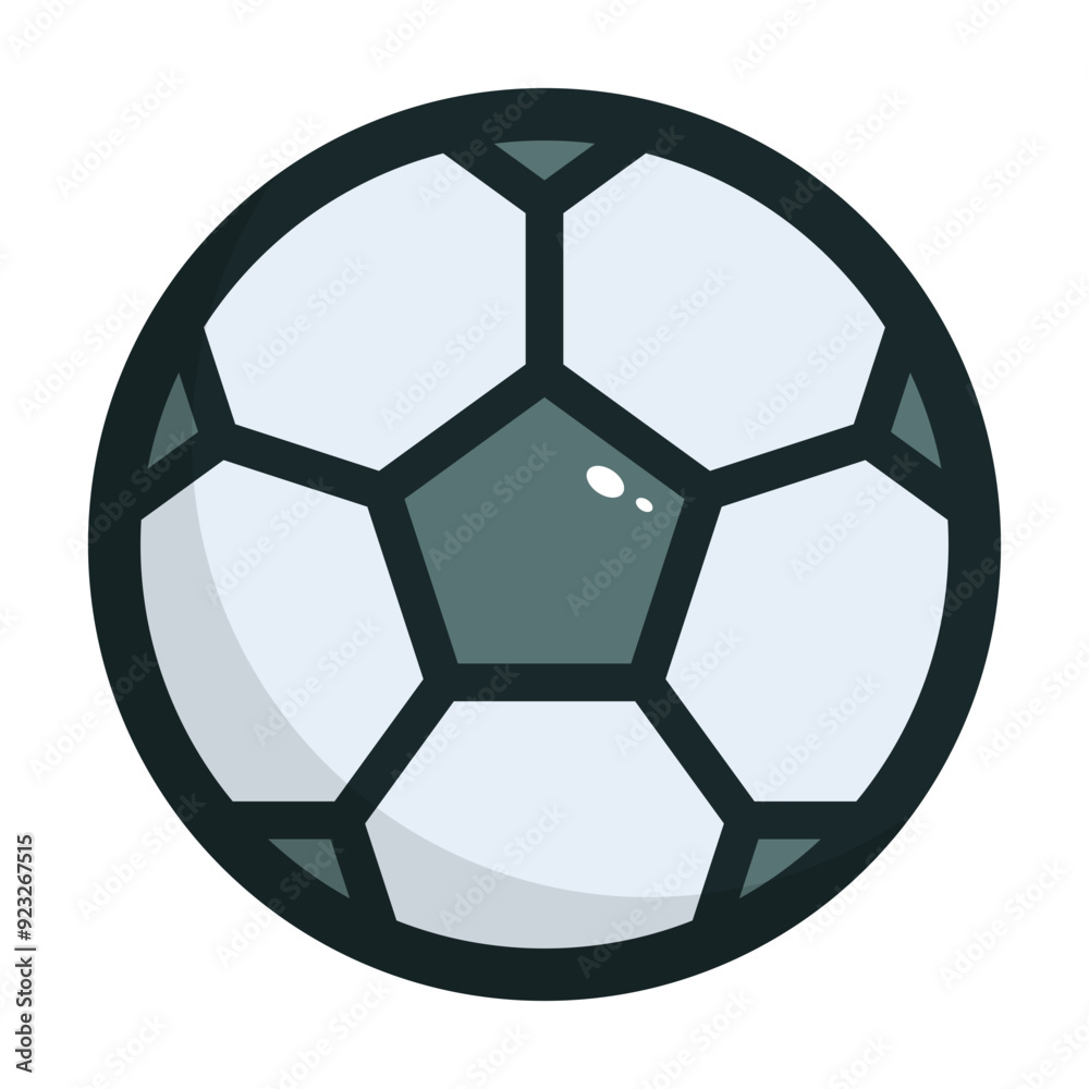 Modern soccer ball icon. Football icon. Vector.