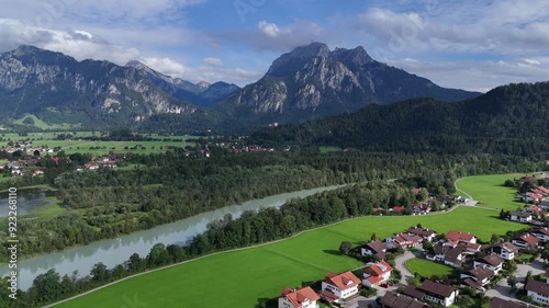 Füssen in Bavaria at the border to the Alps Schwangau Neuschwanstein