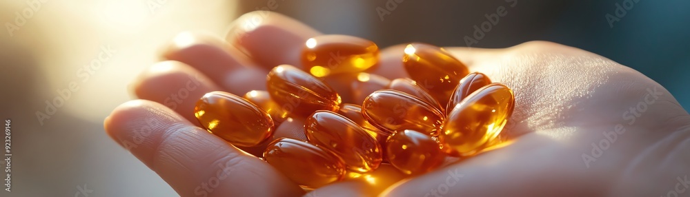 Closeup of a person s hand holding energyboosting mineral supplements, bright and clean Closeup of a person s hand holding energyboosting mineral supplements, bright and clean