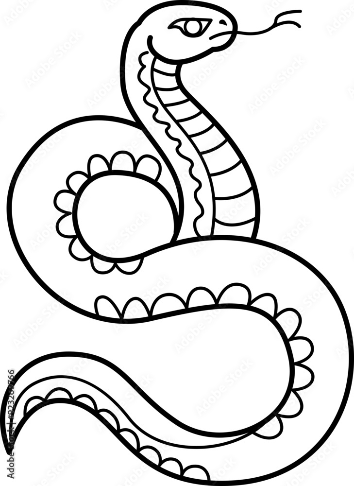 Fototapeta premium Snake lineart