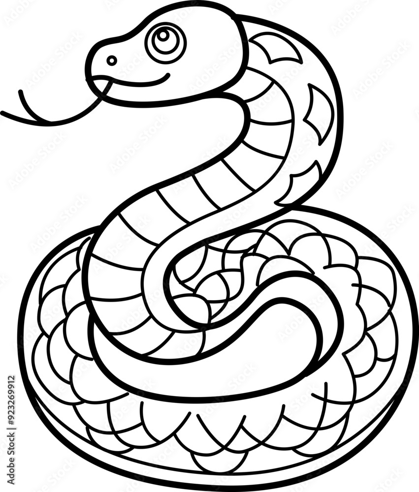 Fototapeta premium Snake lineart
